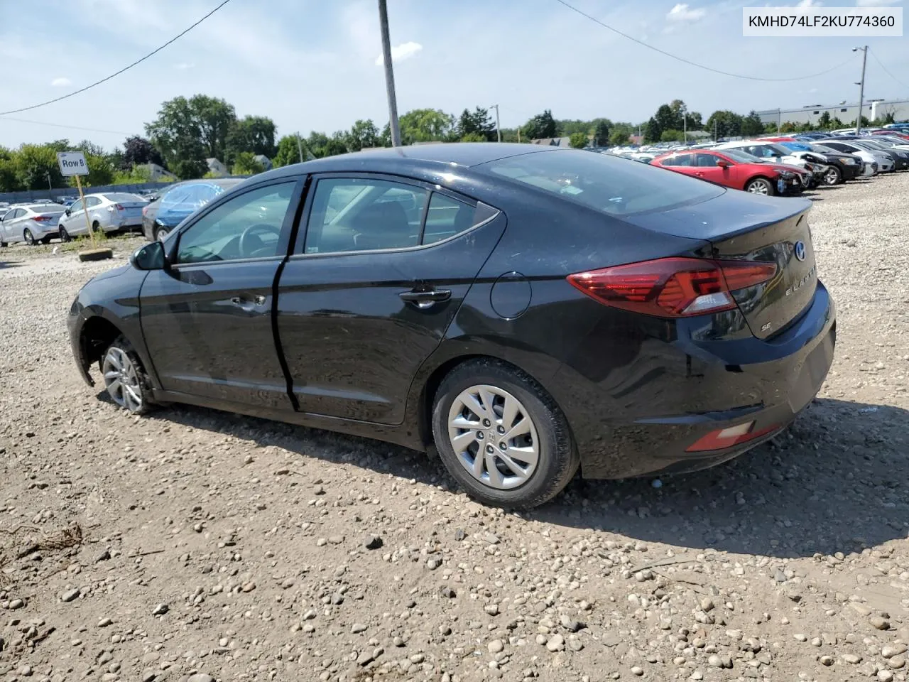 2019 Hyundai Elantra Se VIN: KMHD74LF2KU774360 Lot: 67311324