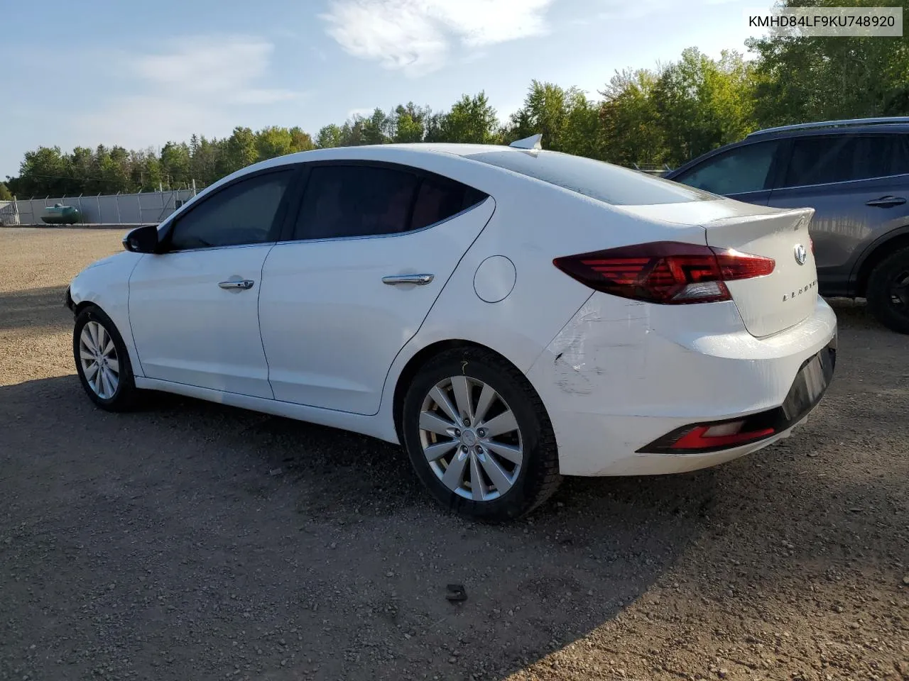 KMHD84LF9KU748920 2019 Hyundai Elantra Sel