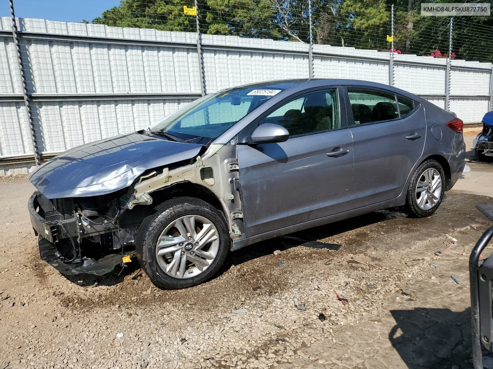 2019 Hyundai Elantra Sel VIN: KMHD84LF5KU872750 Lot: 68025194