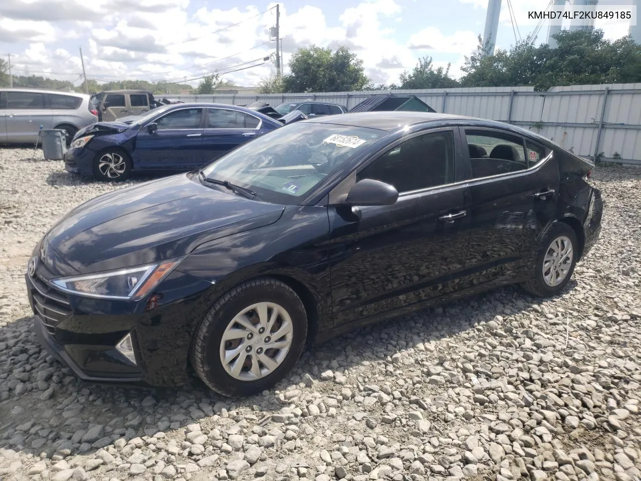 2019 Hyundai Elantra Se VIN: KMHD74LF2KU849185 Lot: 68152674