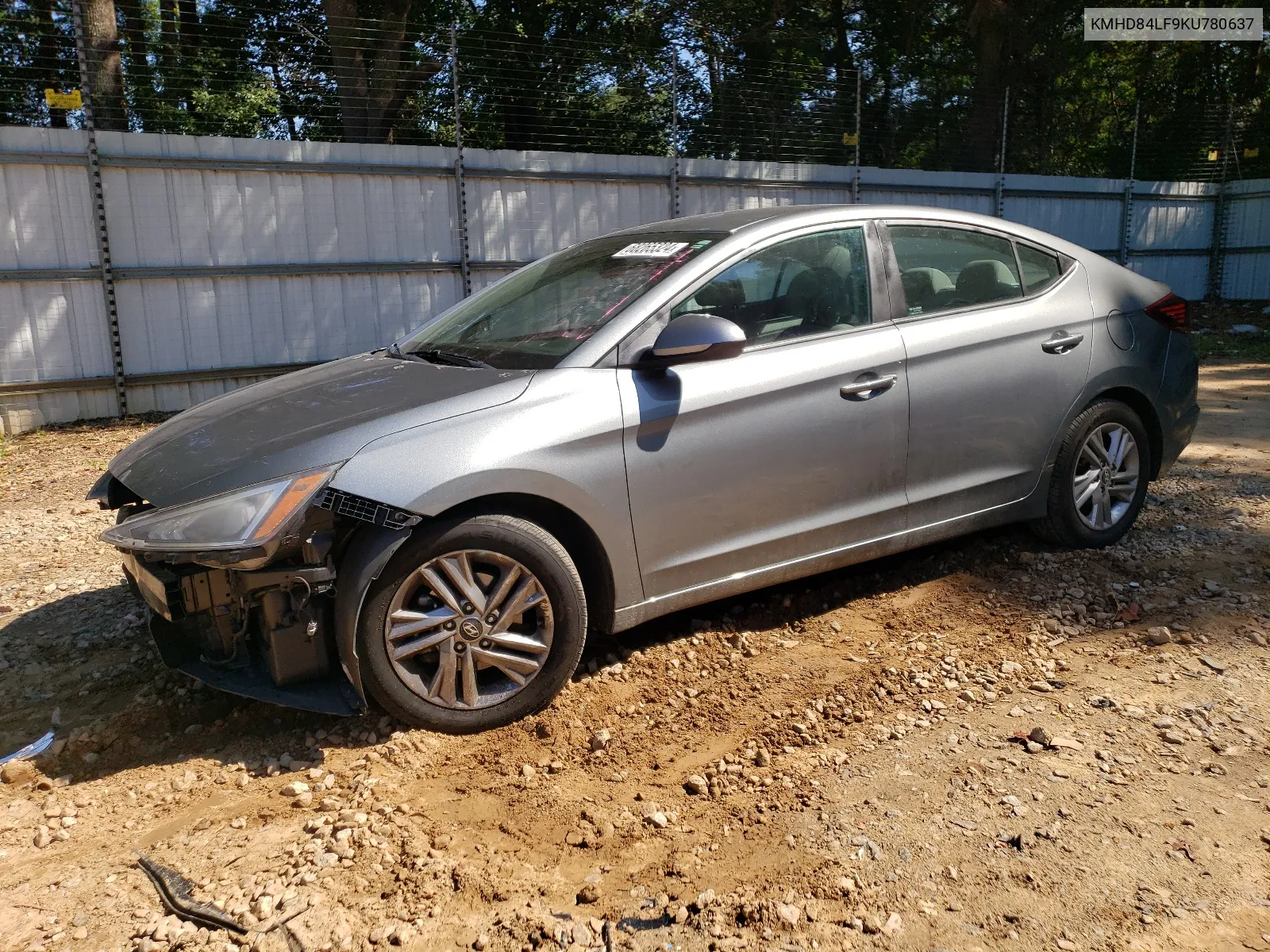 2019 Hyundai Elantra Sel VIN: KMHD84LF9KU780637 Lot: 68265324