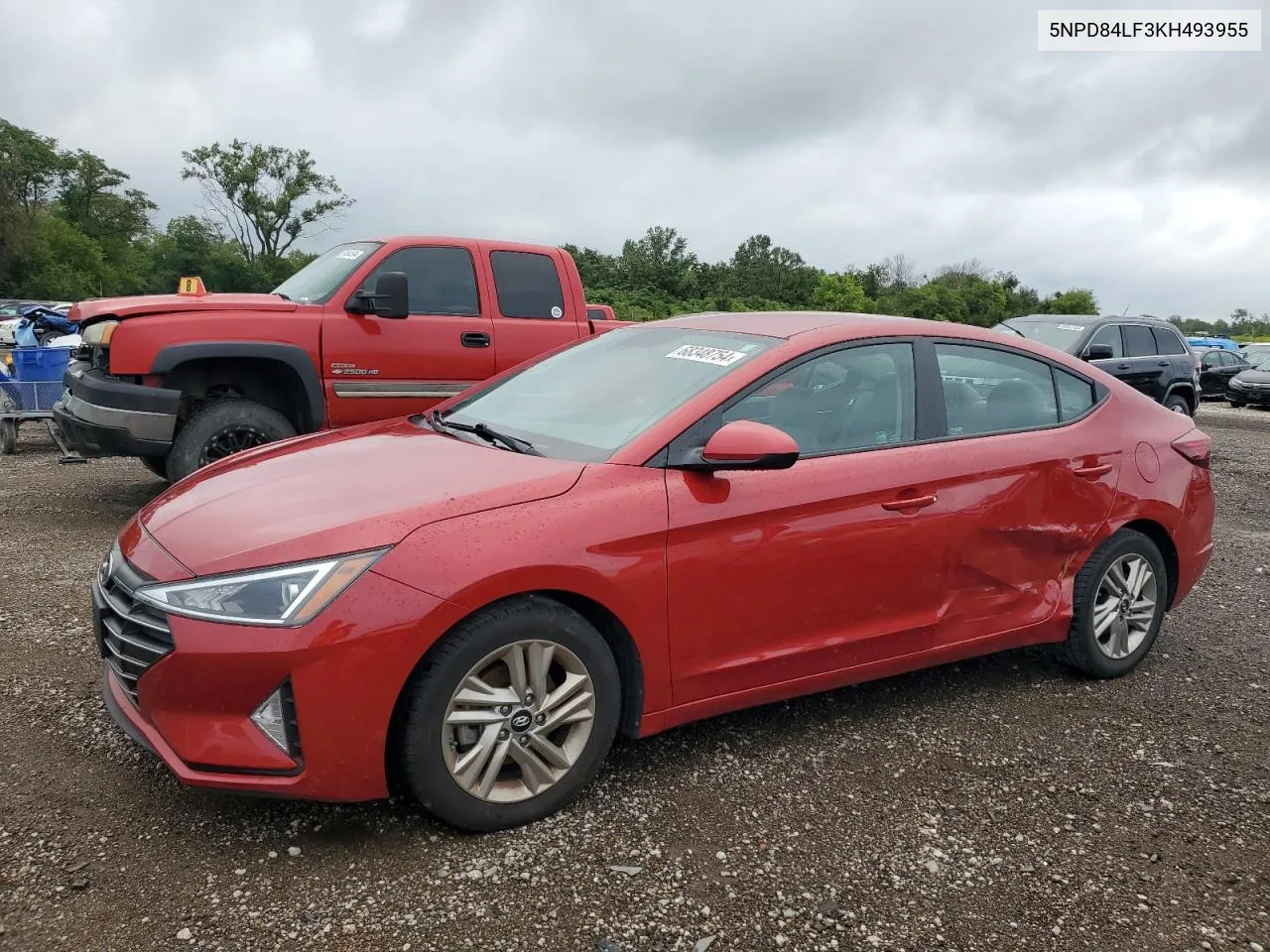 2019 Hyundai Elantra Sel VIN: 5NPD84LF3KH493955 Lot: 68348754