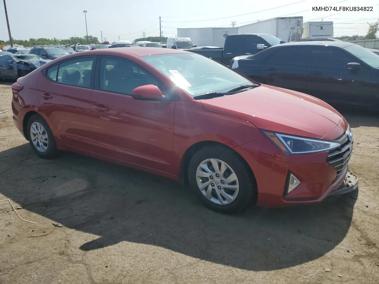 KMHD74LF8KU834822 2019 Hyundai Elantra Se