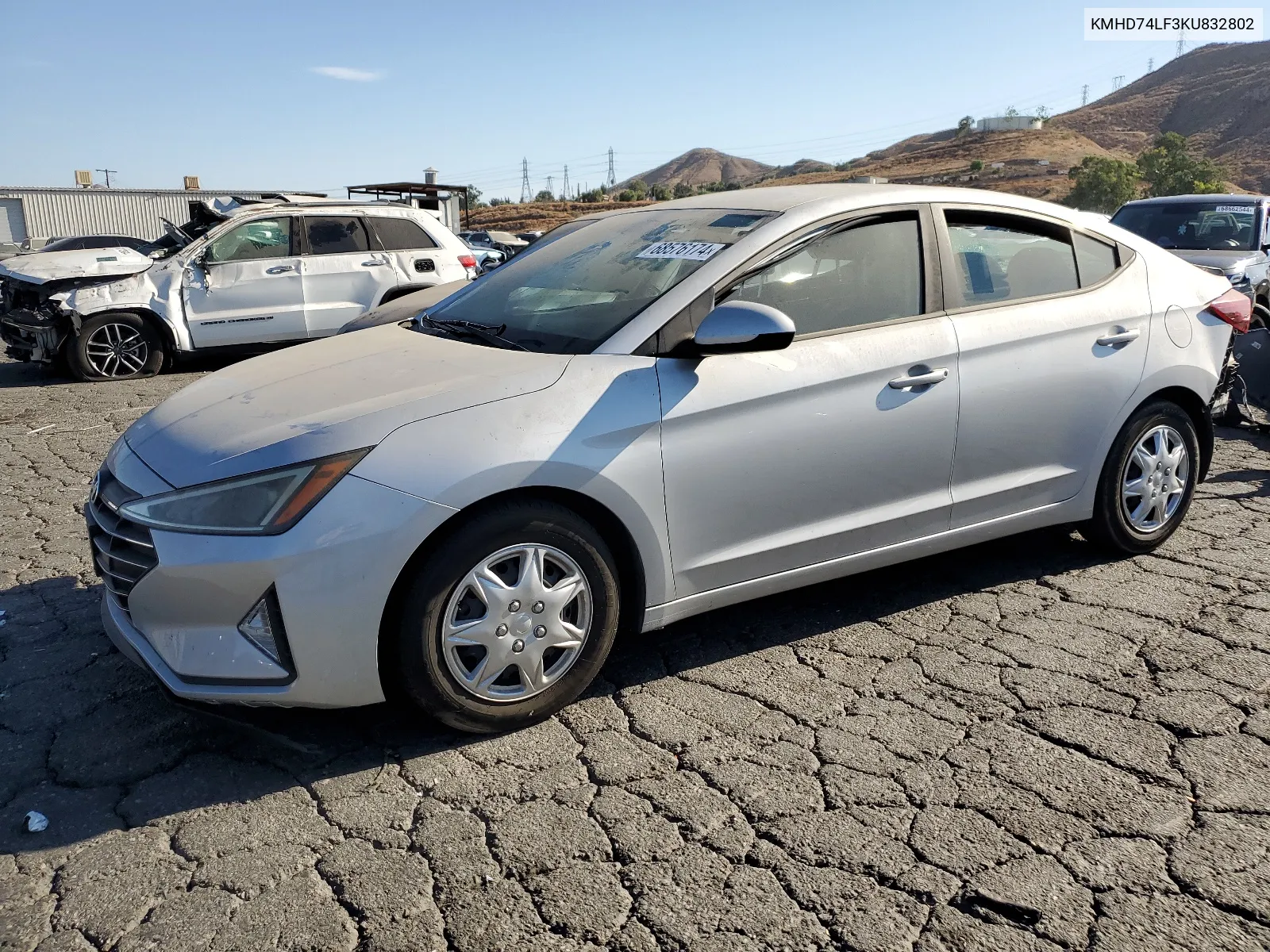 2019 Hyundai Elantra Se VIN: KMHD74LF3KU832802 Lot: 68576174