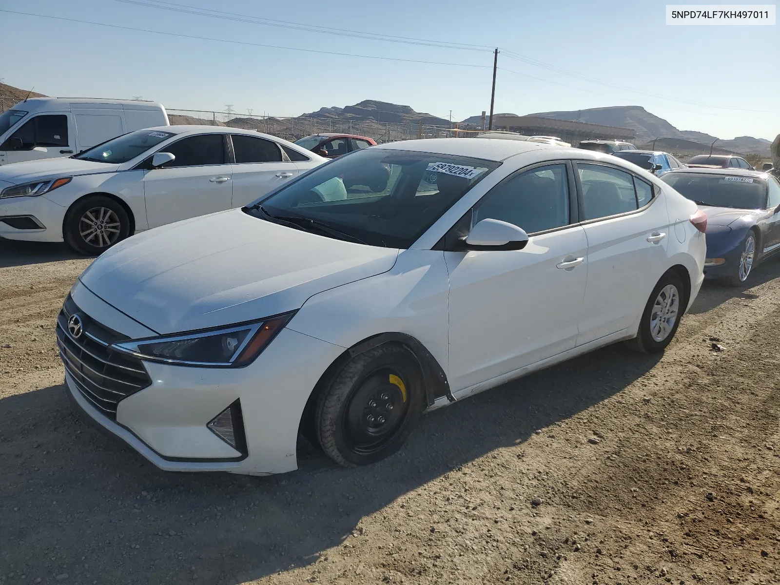 2019 Hyundai Elantra Se VIN: 5NPD74LF7KH497011 Lot: 68792204