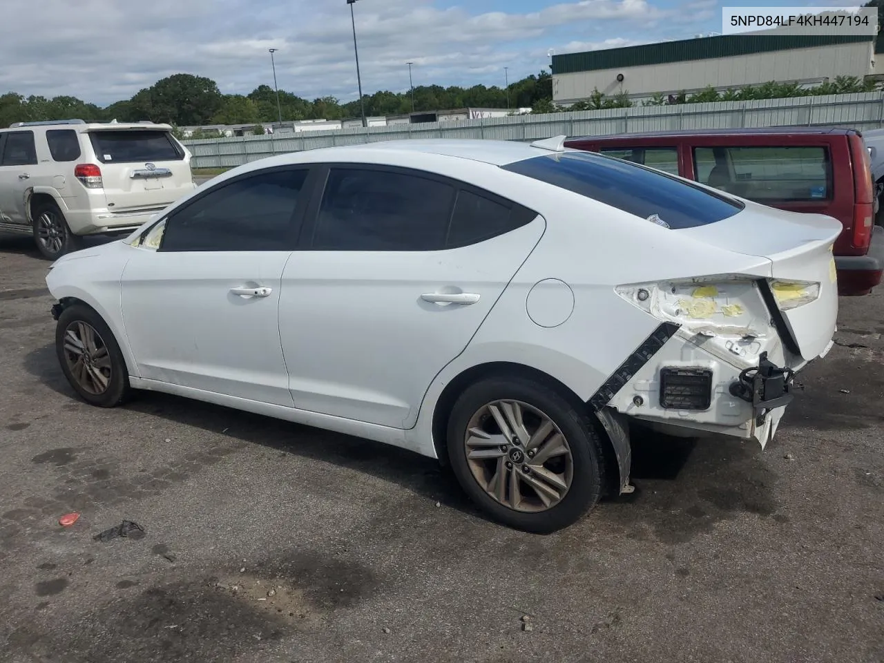 2019 Hyundai Elantra Sel VIN: 5NPD84LF4KH447194 Lot: 68846774