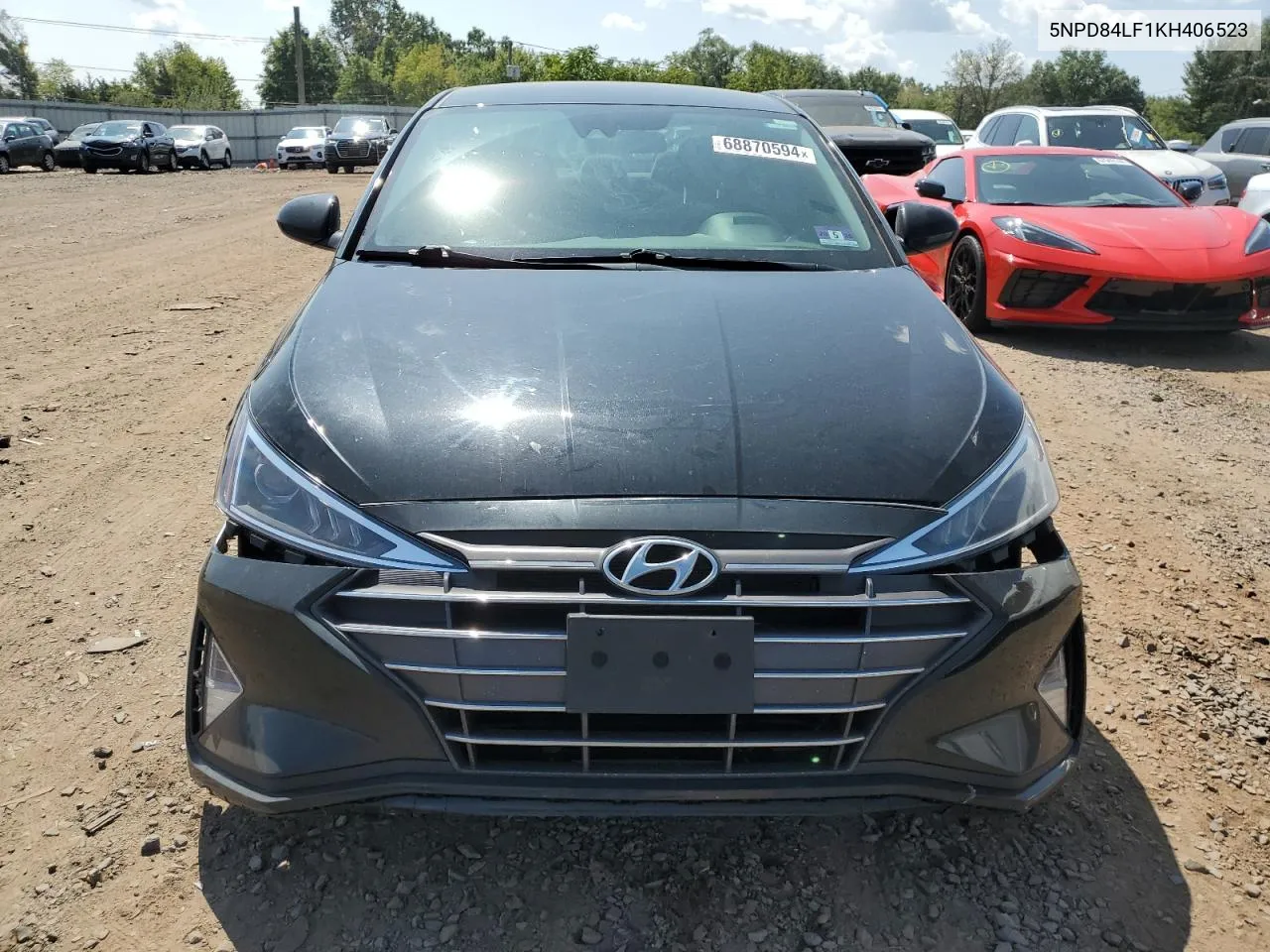 2019 Hyundai Elantra Sel VIN: 5NPD84LF1KH406523 Lot: 68870594