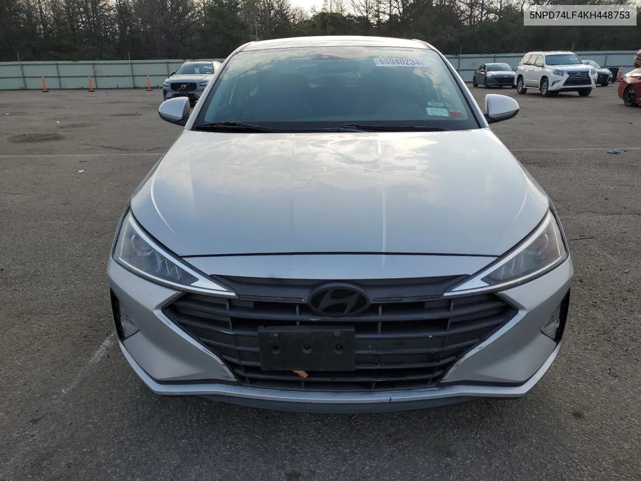 2019 Hyundai Elantra Se VIN: 5NPD74LF4KH448753 Lot: 68940234