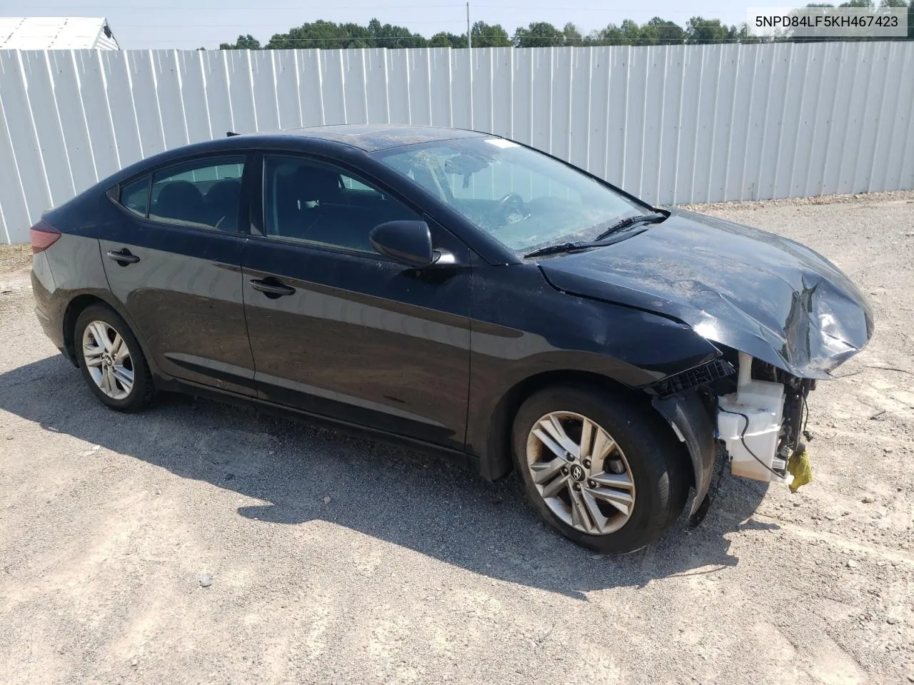 2019 Hyundai Elantra Sel VIN: 5NPD84LF5KH467423 Lot: 69020484