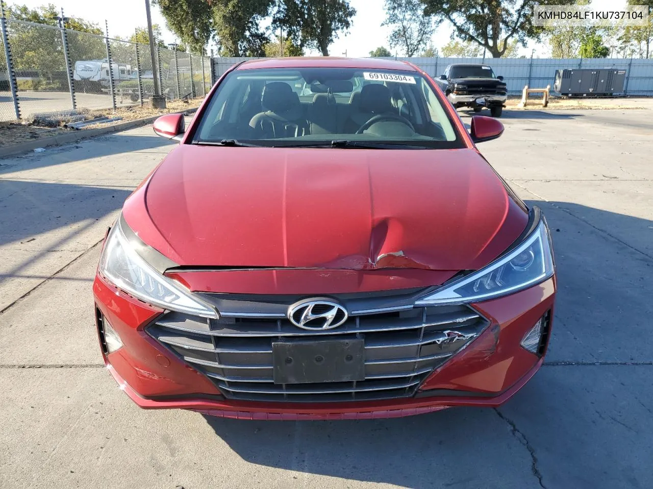 2019 Hyundai Elantra Sel VIN: KMHD84LF1KU737104 Lot: 69103304