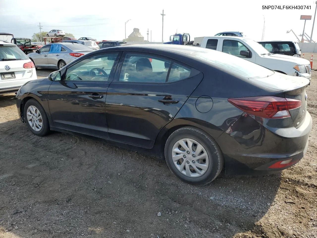 5NPD74LF6KH430741 2019 Hyundai Elantra Se