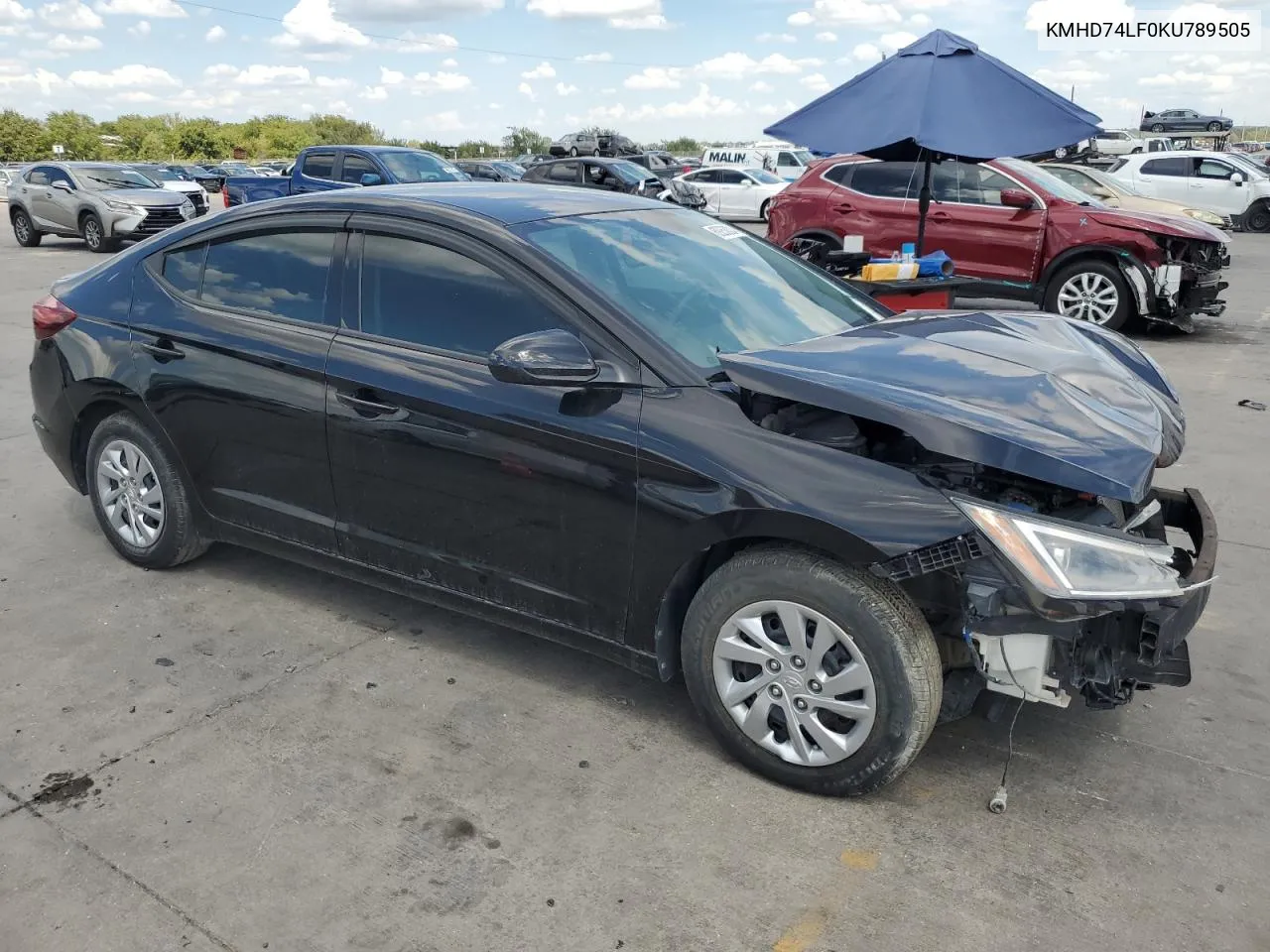 2019 Hyundai Elantra Se VIN: KMHD74LF0KU789505 Lot: 69253824