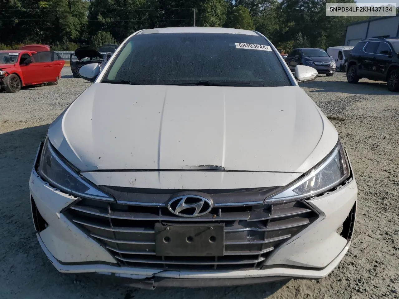 2019 Hyundai Elantra Sel VIN: 5NPD84LF2KH437134 Lot: 69303644