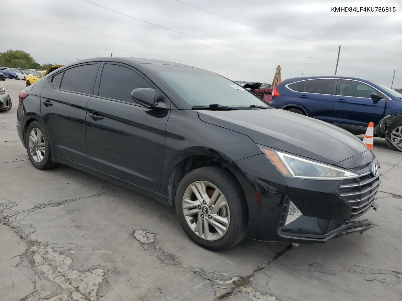 KMHD84LF4KU786815 2019 Hyundai Elantra Sel