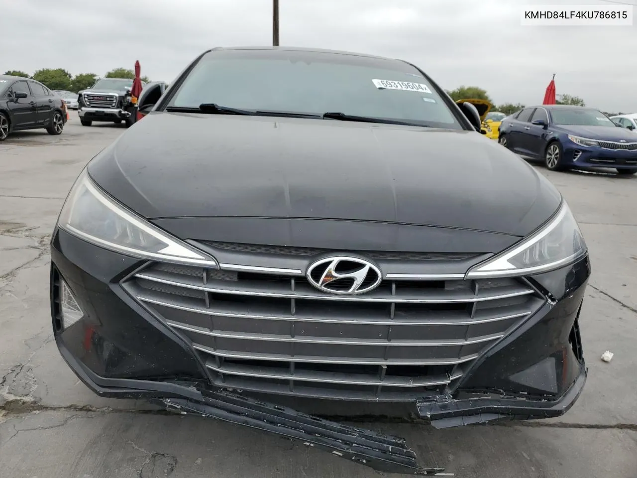 2019 Hyundai Elantra Sel VIN: KMHD84LF4KU786815 Lot: 69319604