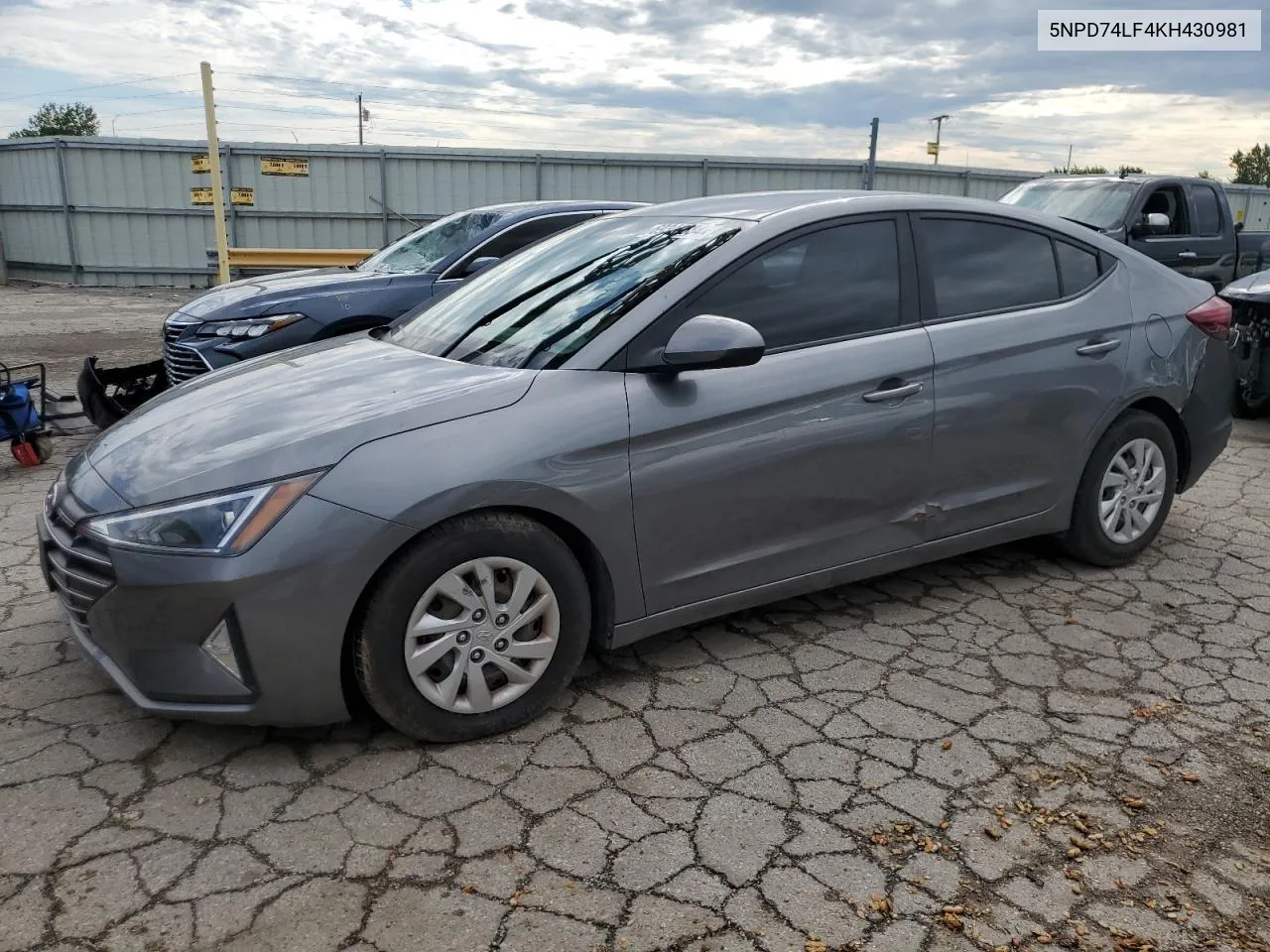 2019 Hyundai Elantra Se VIN: 5NPD74LF4KH430981 Lot: 69346534