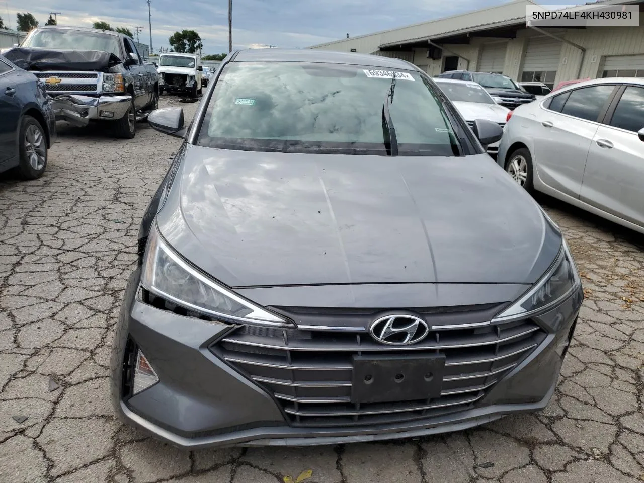 2019 Hyundai Elantra Se VIN: 5NPD74LF4KH430981 Lot: 69346534