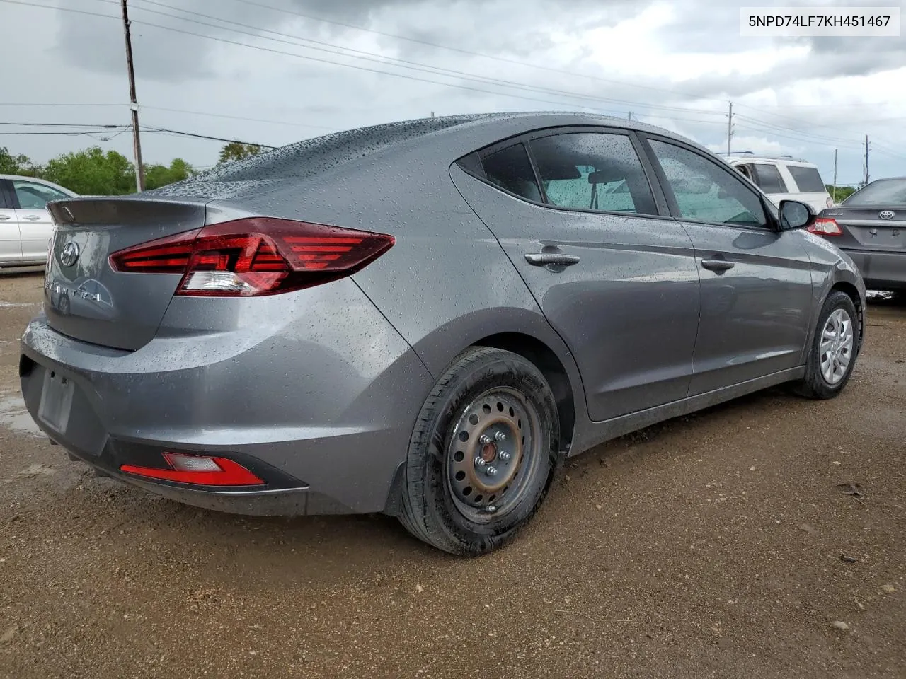 2019 Hyundai Elantra Se VIN: 5NPD74LF7KH451467 Lot: 69366564