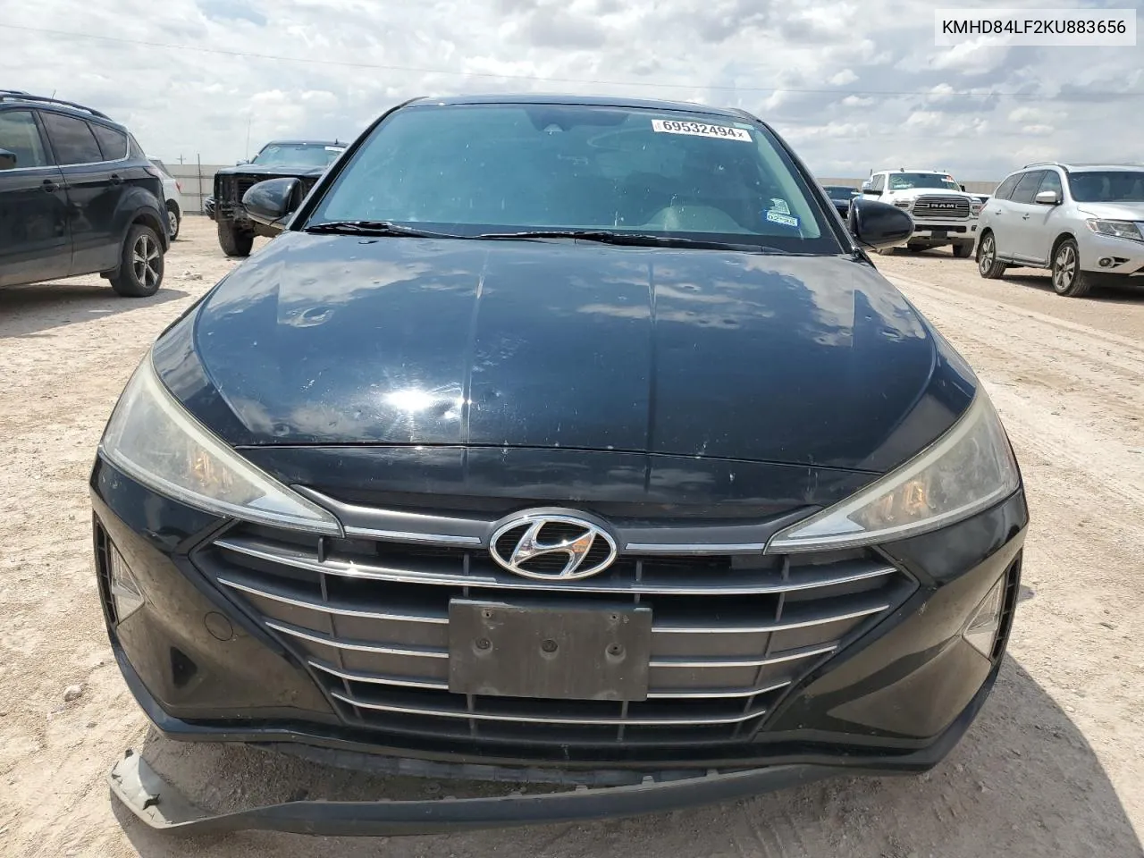 2019 Hyundai Elantra Sel VIN: KMHD84LF2KU883656 Lot: 69532494