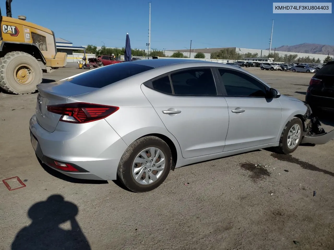 KMHD74LF3KU804403 2019 Hyundai Elantra Se