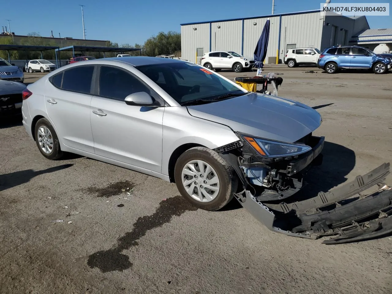 2019 Hyundai Elantra Se VIN: KMHD74LF3KU804403 Lot: 69603554