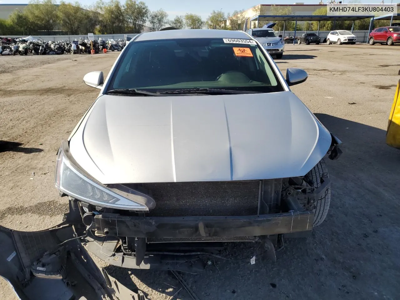 2019 Hyundai Elantra Se VIN: KMHD74LF3KU804403 Lot: 69603554