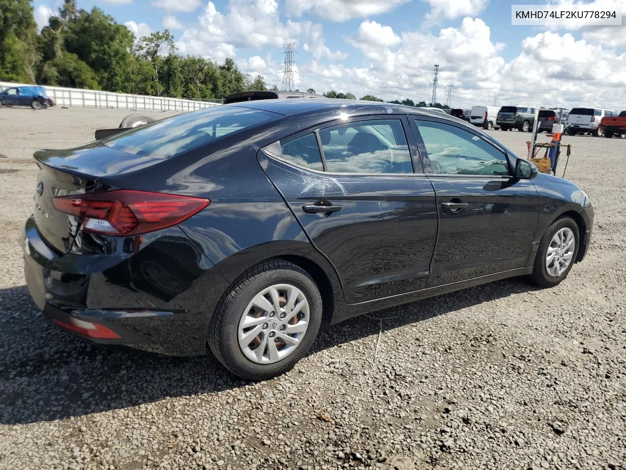 2019 Hyundai Elantra Se VIN: KMHD74LF2KU778294 Lot: 69835574