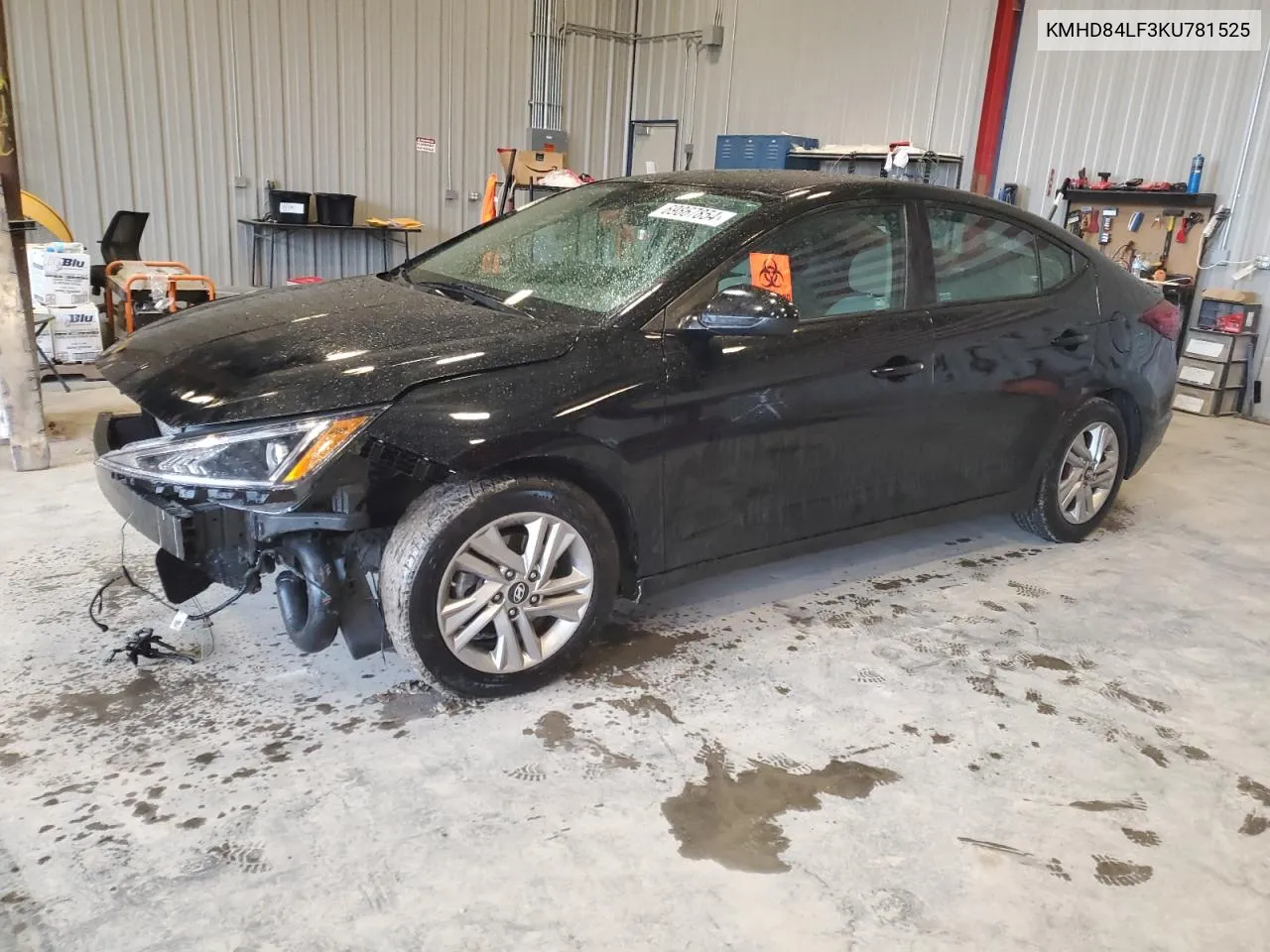 2019 Hyundai Elantra Sel VIN: KMHD84LF3KU781525 Lot: 69867854