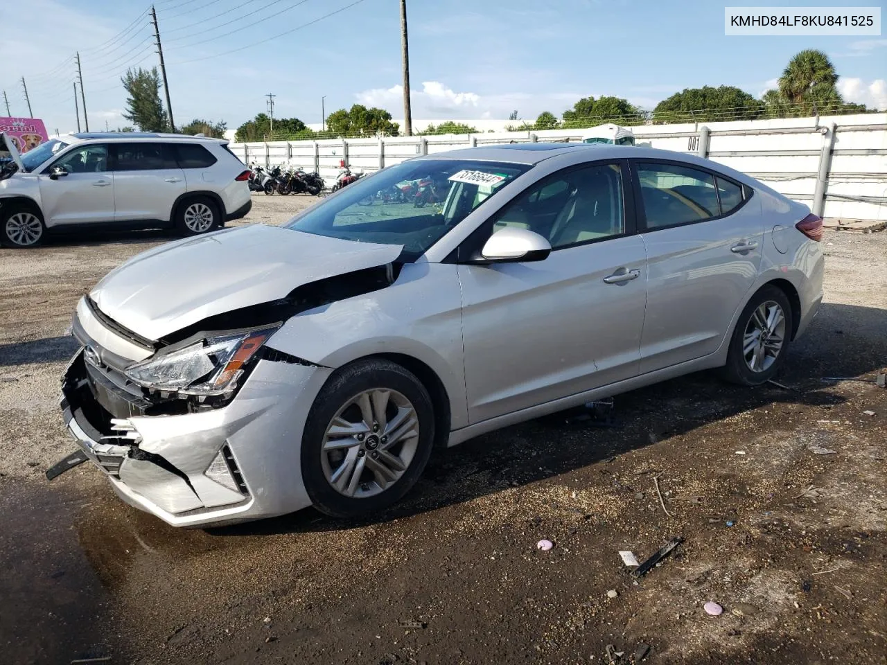 2019 Hyundai Elantra Sel VIN: KMHD84LF8KU841525 Lot: 70166644