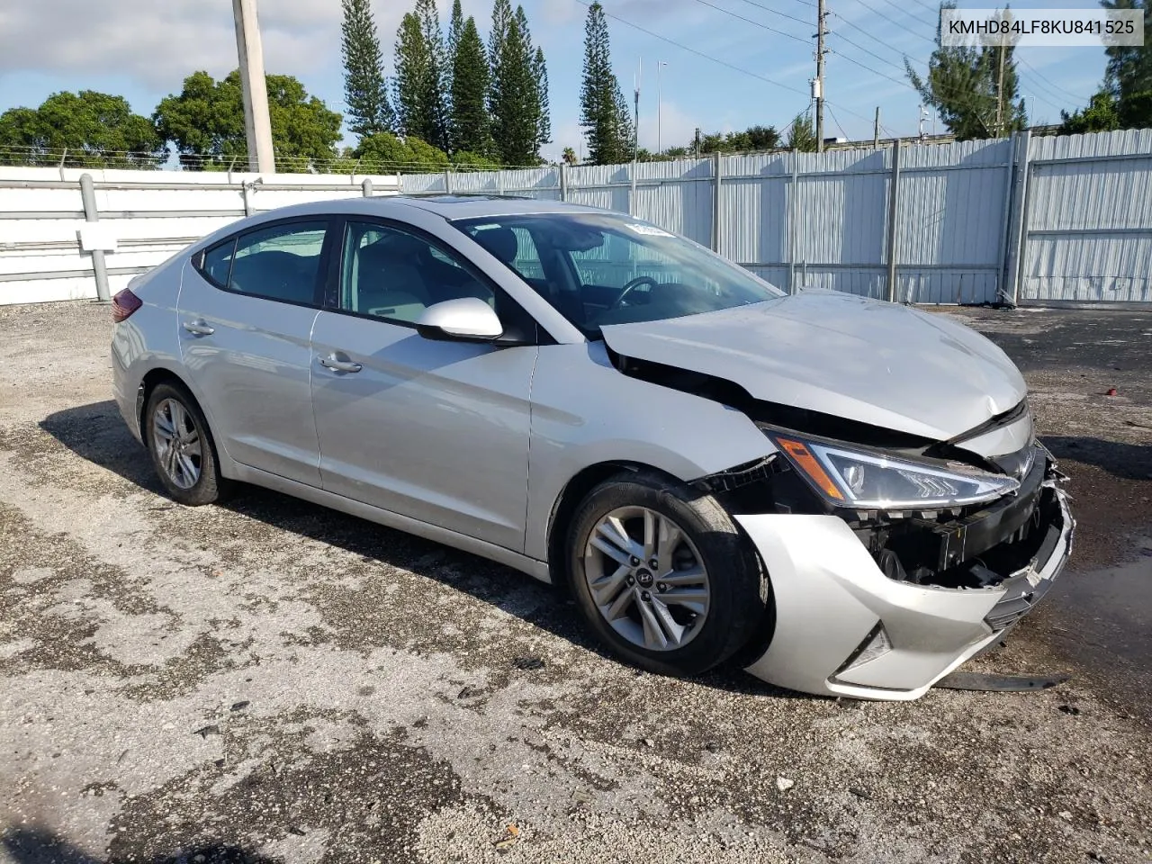 2019 Hyundai Elantra Sel VIN: KMHD84LF8KU841525 Lot: 70166644