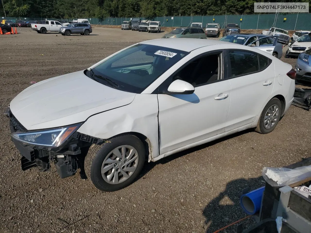 2019 Hyundai Elantra Se VIN: 5NPD74LF3KH447173 Lot: 70500854