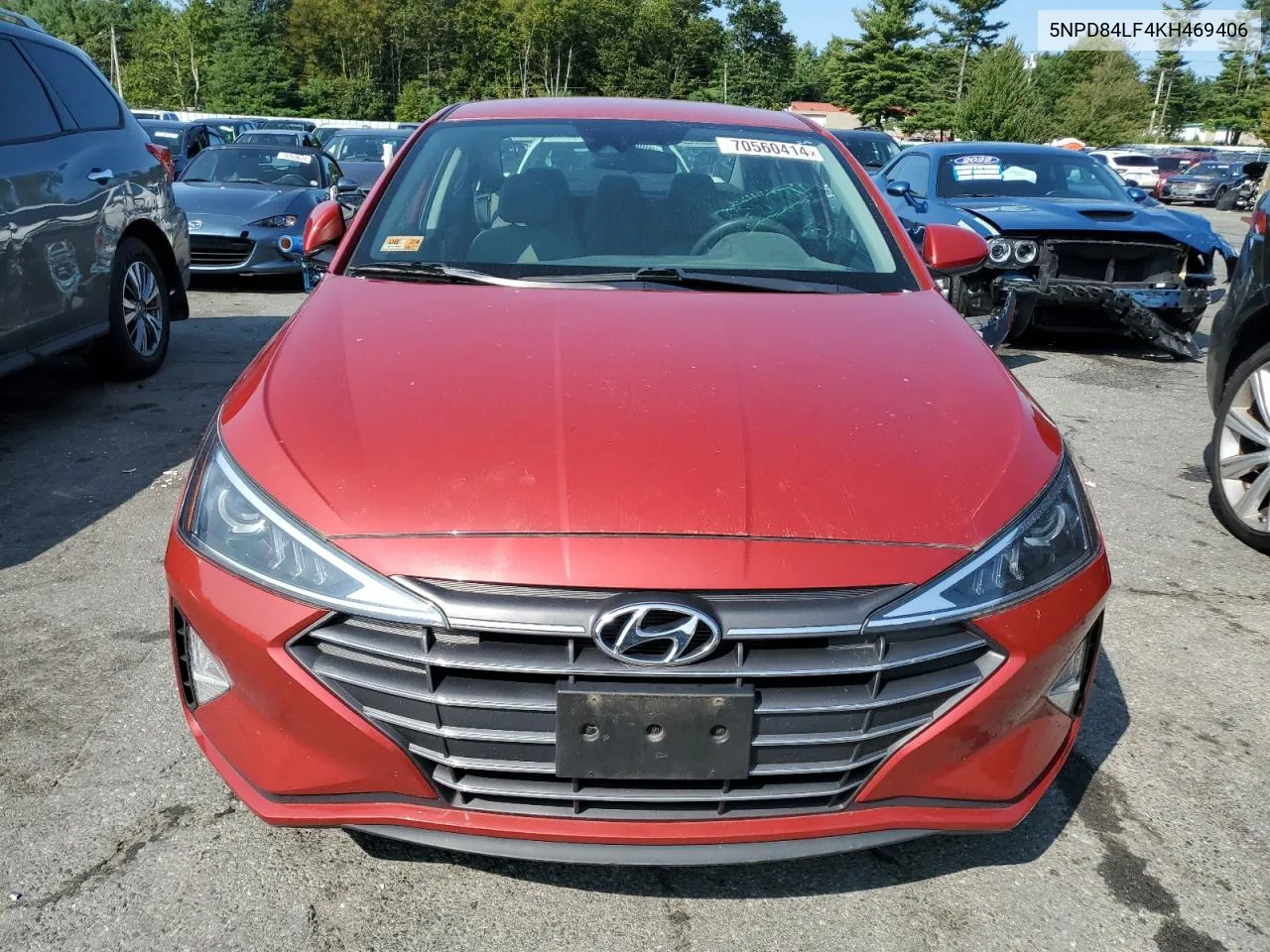 2019 Hyundai Elantra Sel VIN: 5NPD84LF4KH469406 Lot: 70560414