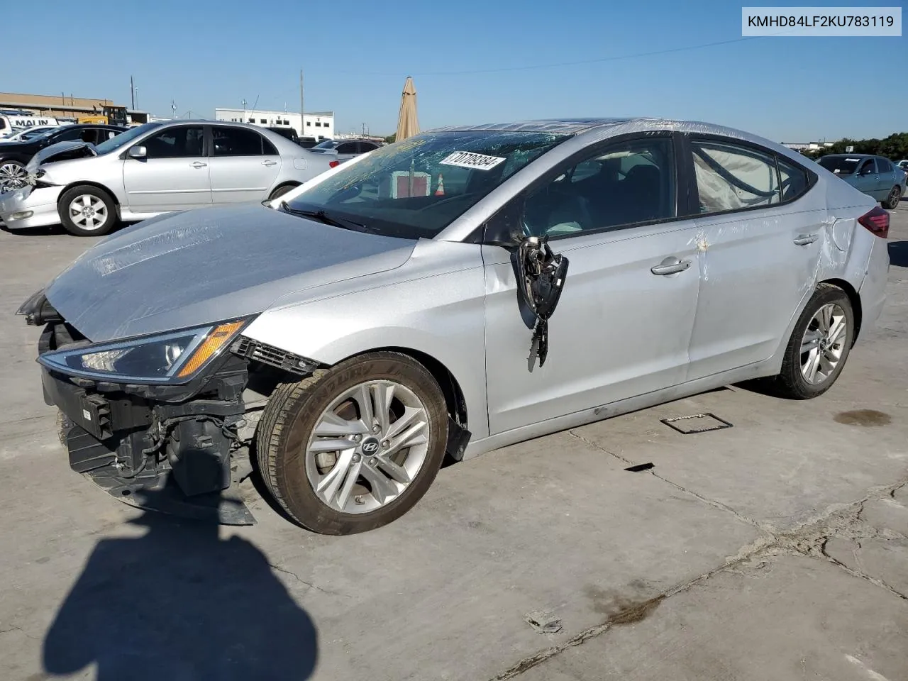 2019 Hyundai Elantra Sel VIN: KMHD84LF2KU783119 Lot: 70709384