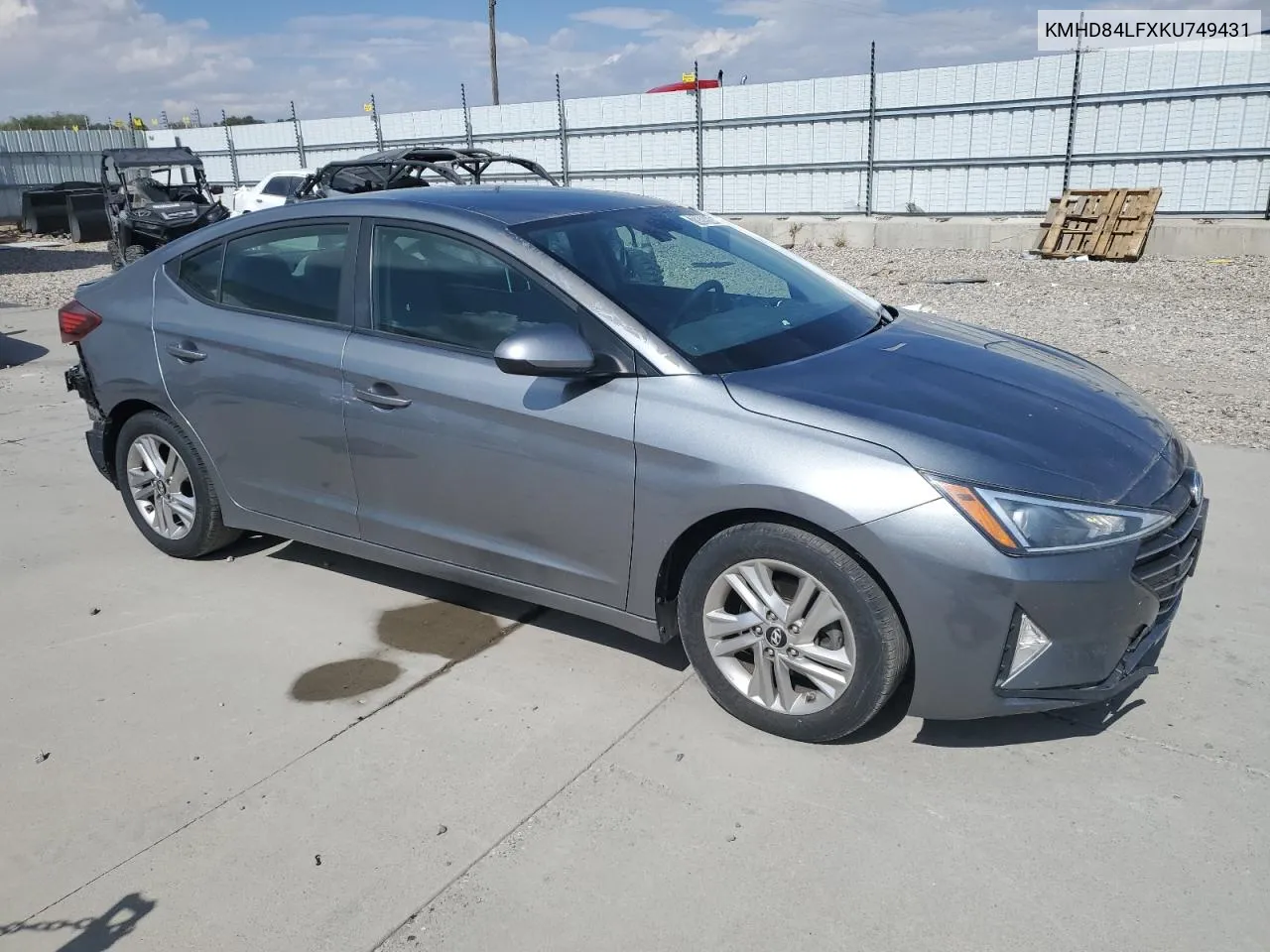 2019 Hyundai Elantra Sel VIN: KMHD84LFXKU749431 Lot: 70890904