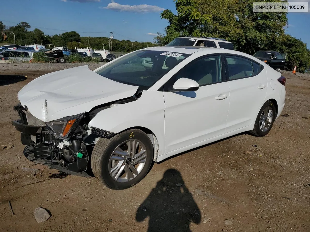 2019 Hyundai Elantra Sel VIN: 5NPD84LF4KH405009 Lot: 70931574