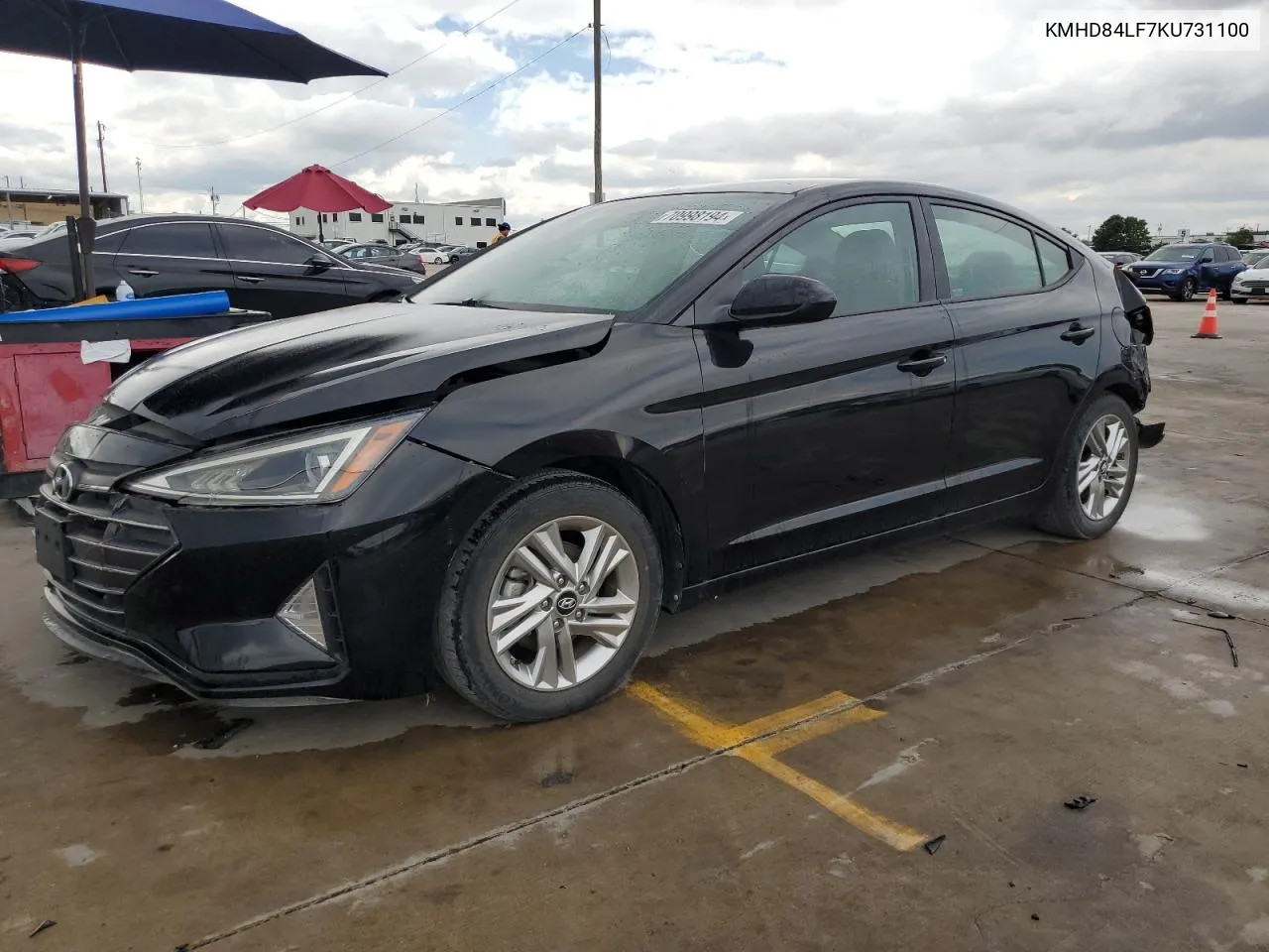 2019 Hyundai Elantra Sel VIN: KMHD84LF7KU731100 Lot: 70998194