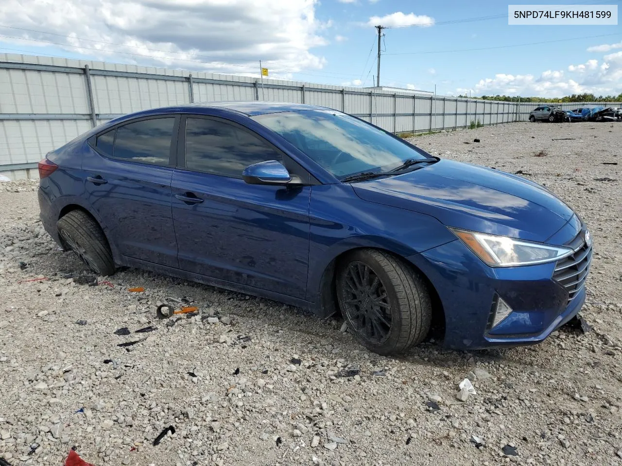 5NPD74LF9KH481599 2019 Hyundai Elantra Se