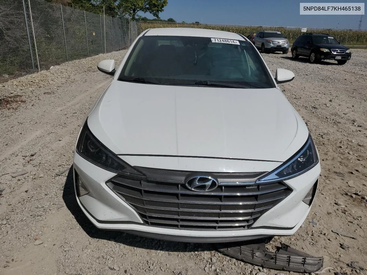 2019 Hyundai Elantra Sel VIN: 5NPD84LF7KH465138 Lot: 71248614