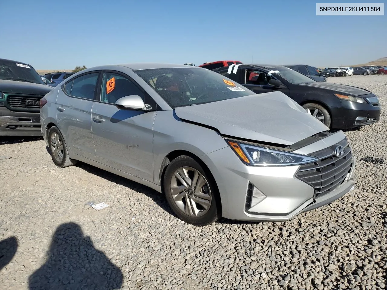 2019 Hyundai Elantra Sel VIN: 5NPD84LF2KH411584 Lot: 71300934