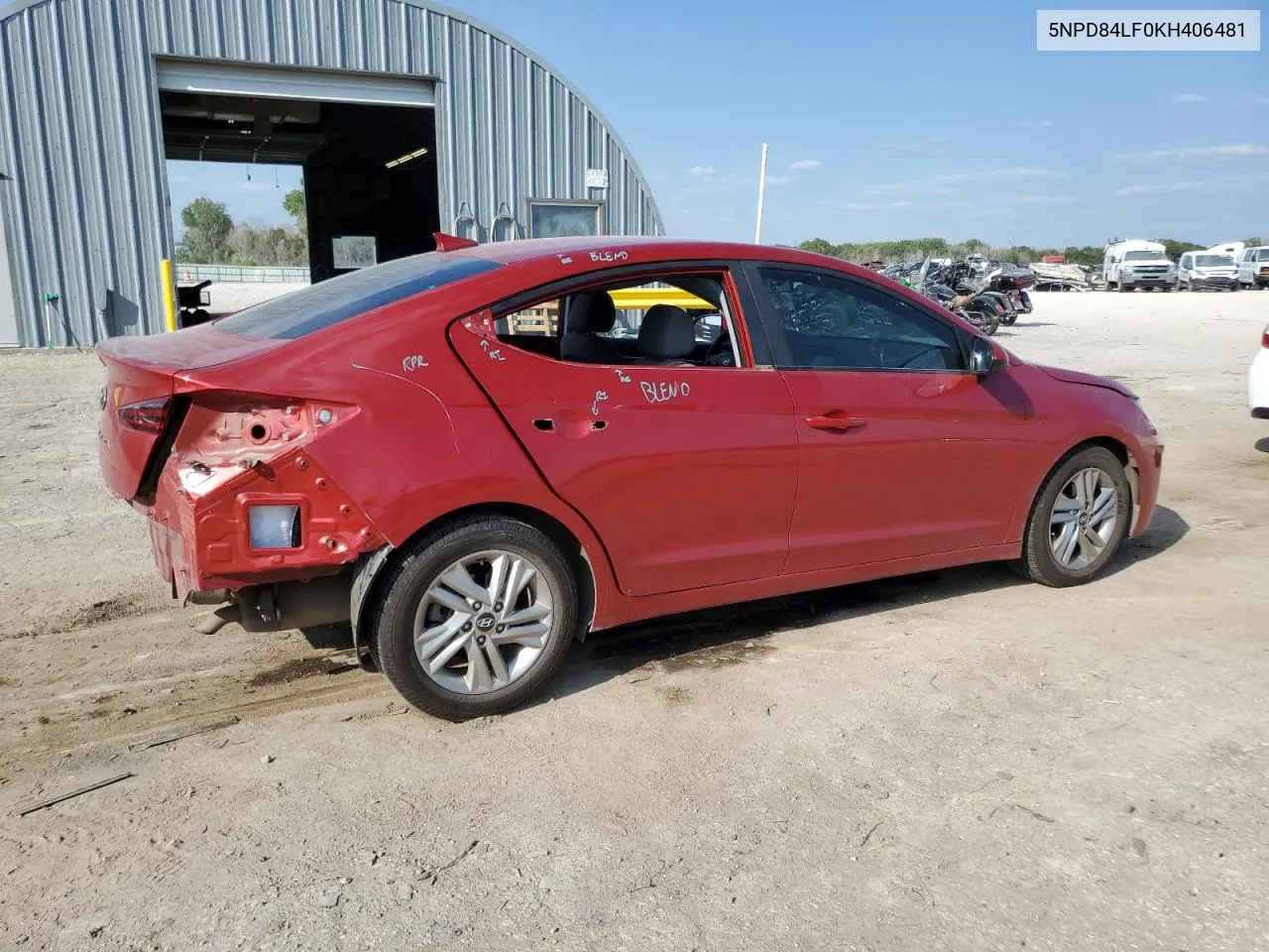 2019 Hyundai Elantra Sel VIN: 5NPD84LF0KH406481 Lot: 71397254