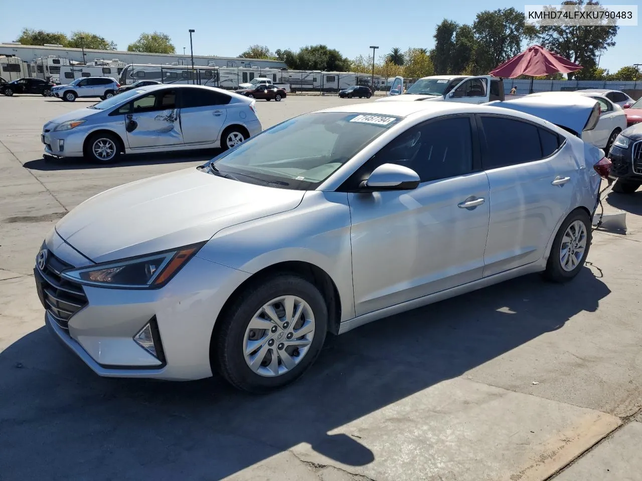 2019 Hyundai Elantra Se VIN: KMHD74LFXKU790483 Lot: 71457794