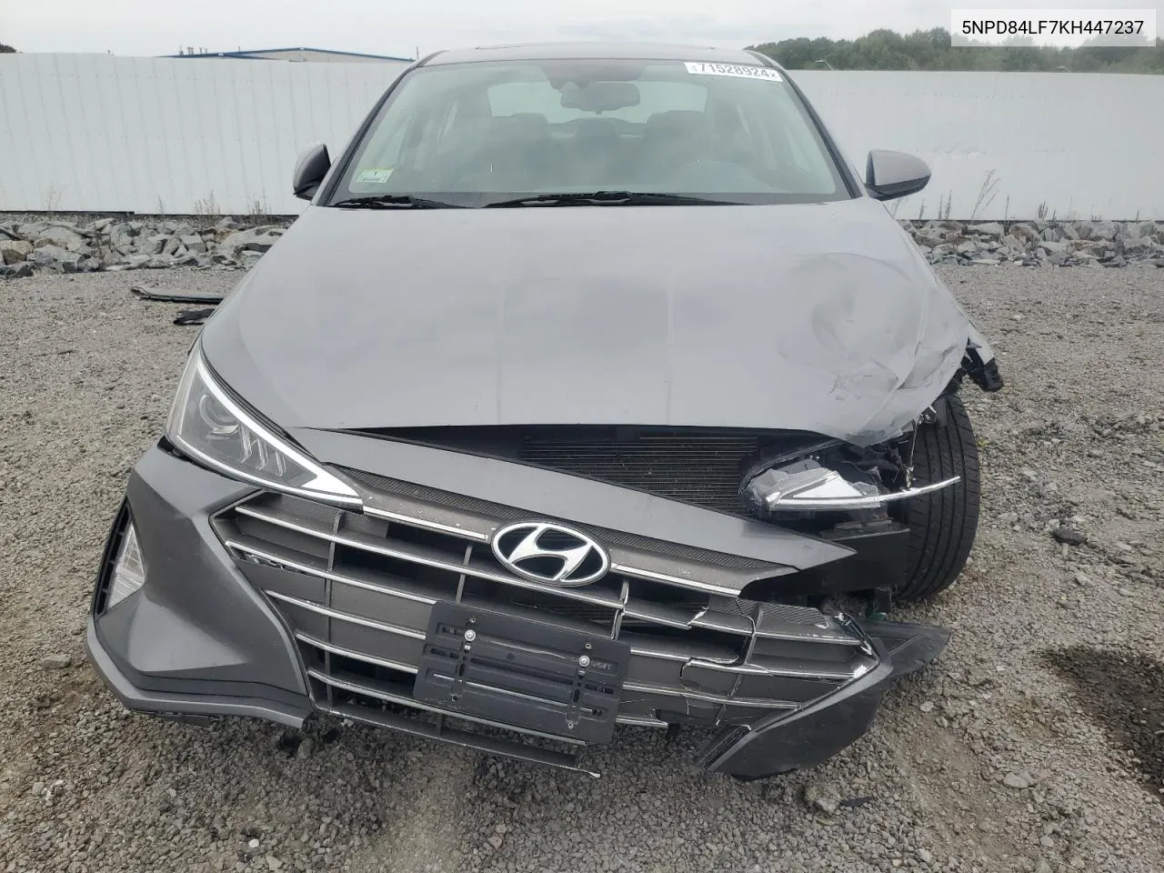 2019 Hyundai Elantra Sel VIN: 5NPD84LF7KH447237 Lot: 71528924