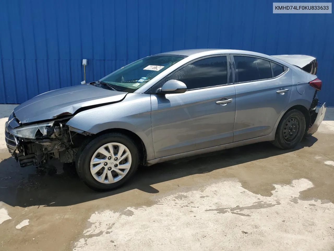 2019 Hyundai Elantra Se VIN: KMHD74LF0KU833633 Lot: 71697354