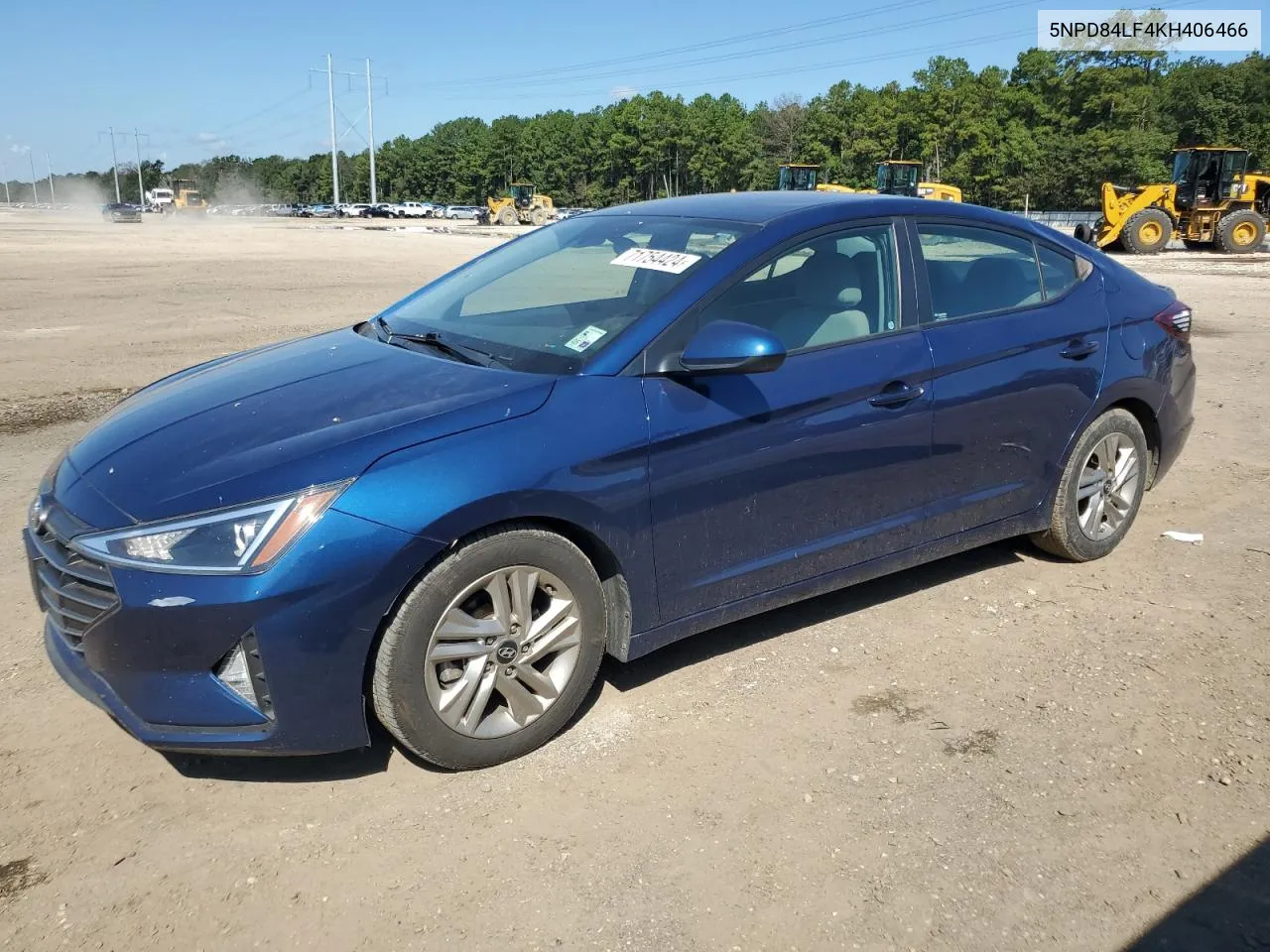 2019 Hyundai Elantra Sel VIN: 5NPD84LF4KH406466 Lot: 71754424