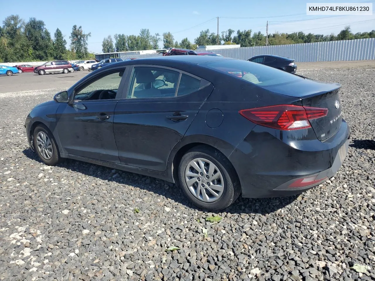 KMHD74LF8KU861230 2019 Hyundai Elantra Se