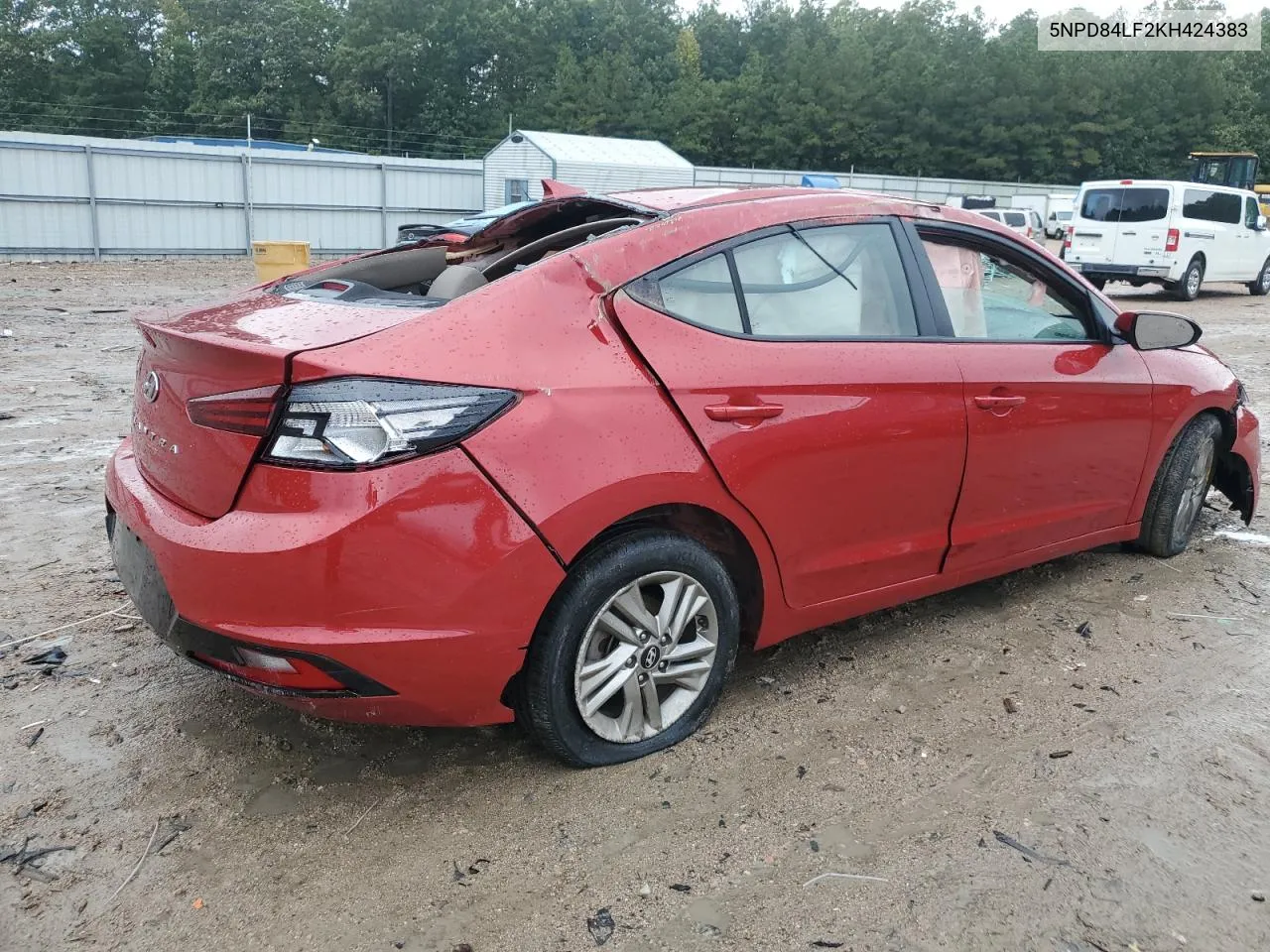 2019 Hyundai Elantra Sel VIN: 5NPD84LF2KH424383 Lot: 71985924