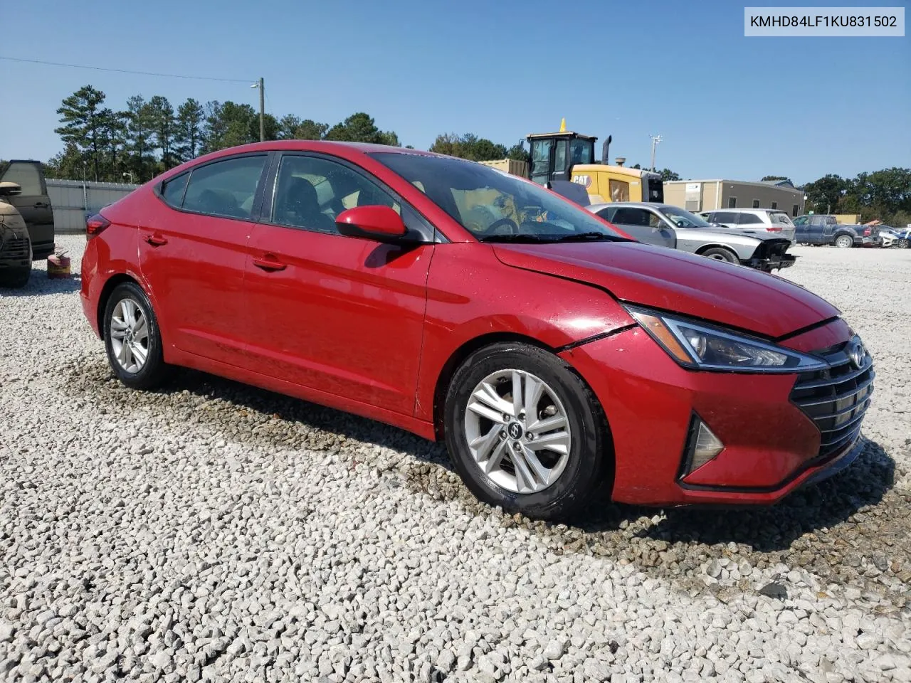 2019 Hyundai Elantra Sel VIN: KMHD84LF1KU831502 Lot: 72189864