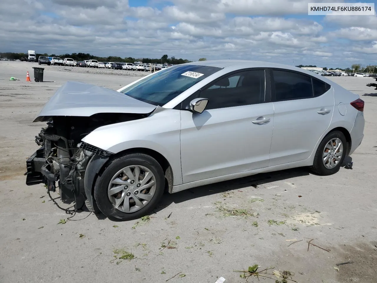 2019 Hyundai Elantra Se VIN: KMHD74LF6KU886174 Lot: 72196134