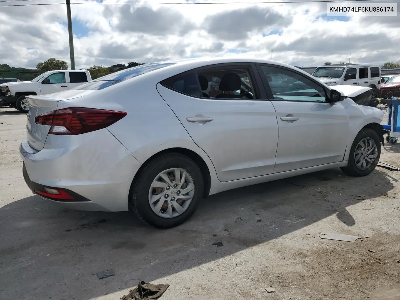 2019 Hyundai Elantra Se VIN: KMHD74LF6KU886174 Lot: 72196134