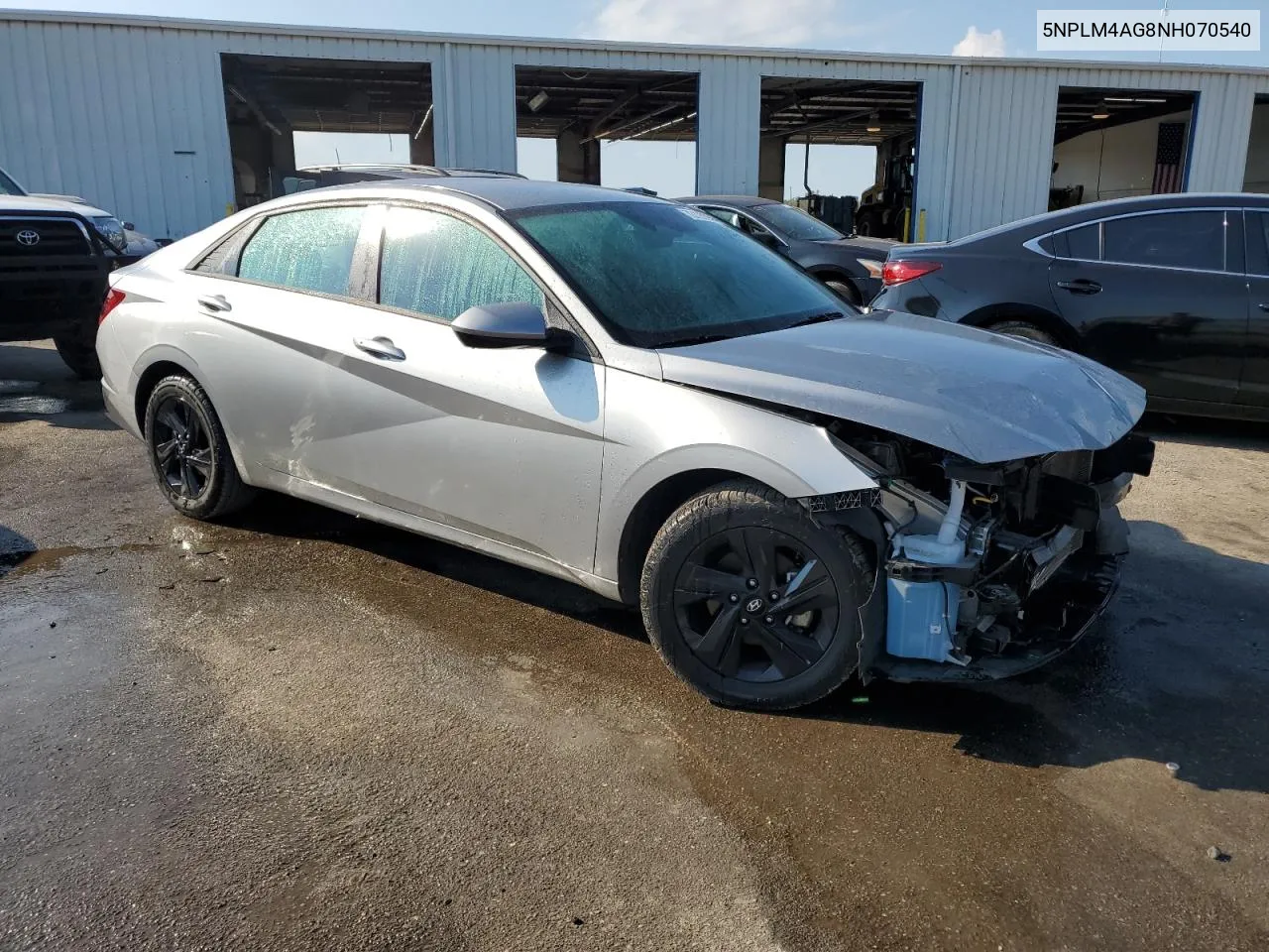 2019 Hyundai Elantra Sel VIN: 5NPLM4AG8NH070540 Lot: 72199944